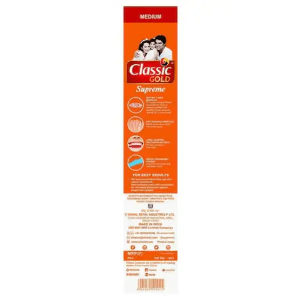 classic gold tooth brush (medium) 1 pc