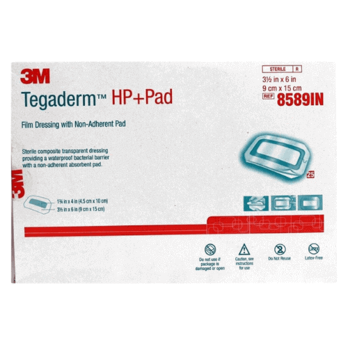 Tegadaram 8589 Surgical Transparent HP+Pad Film Dressing