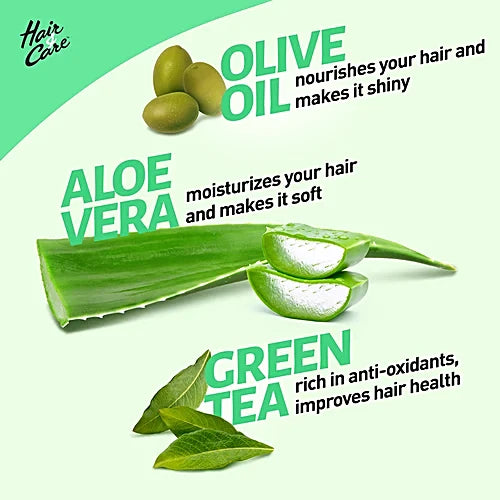 Hair & Care Non-sticky Hair Oil with Fruits - For Damage Repair, Olive Oil & Green Tea, Classic Fragrance, 50 ml