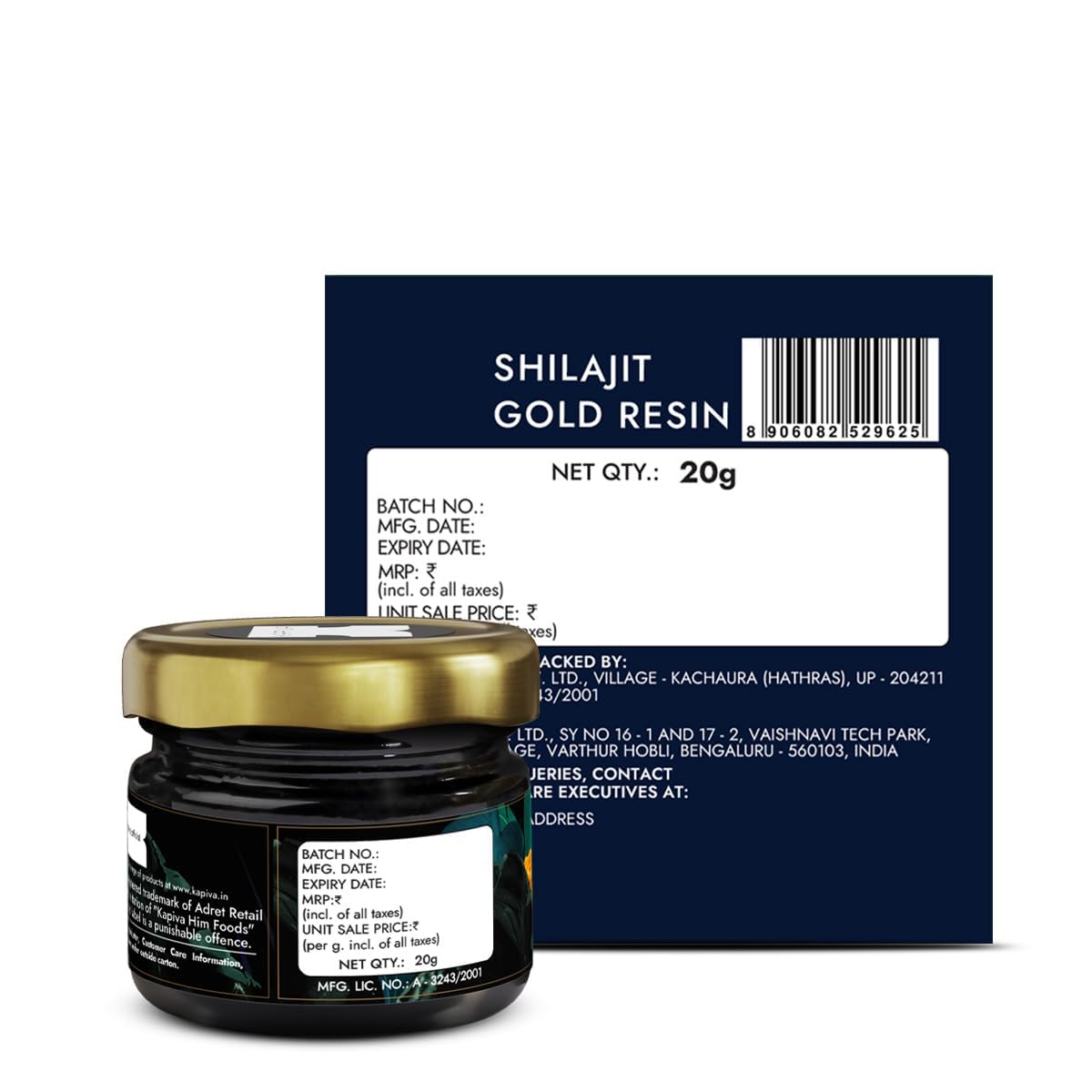 Kapiva Shilajit/Shilajeet Gold Resin - 20g | 500mg