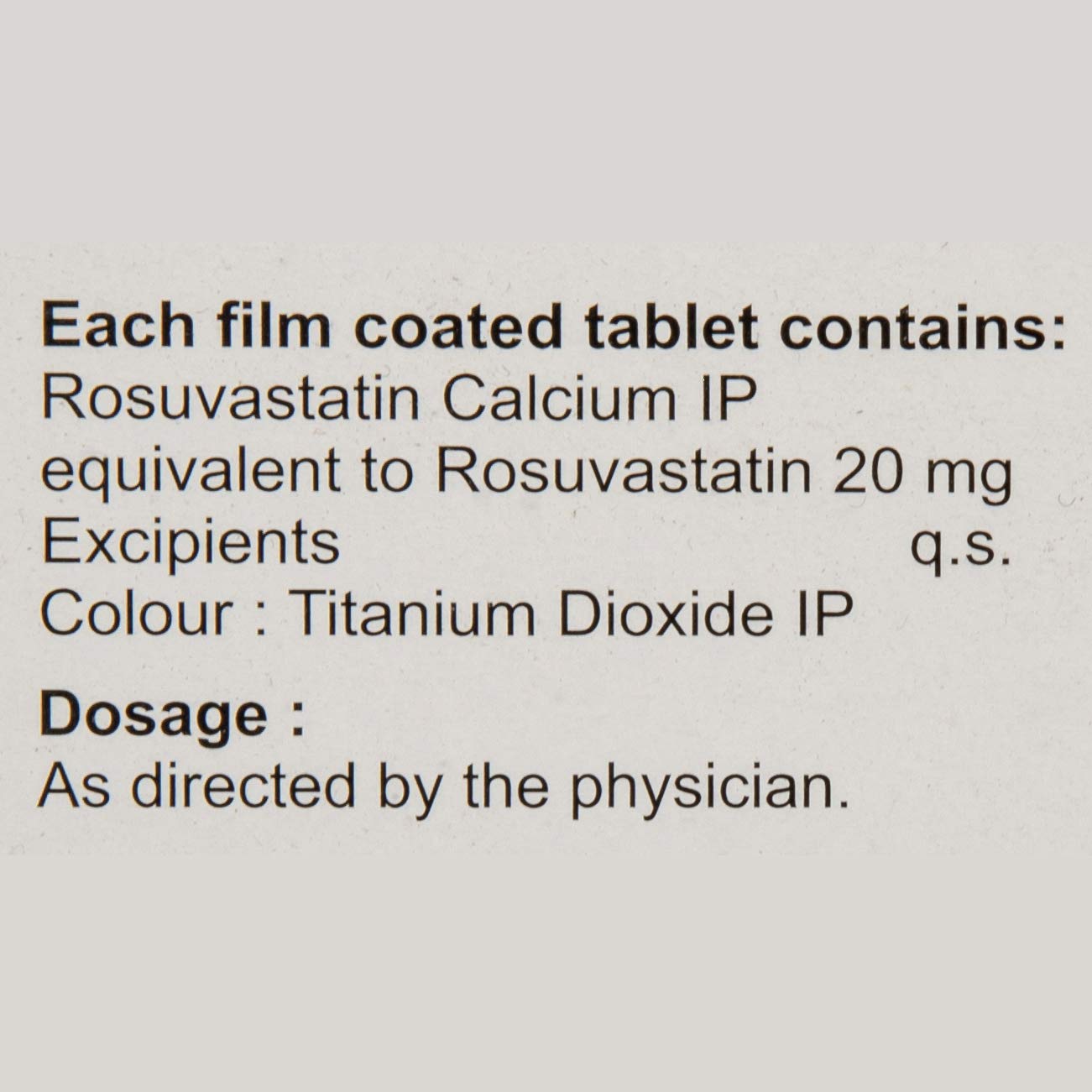 Rosave 20 - Strip of 15 Tablets
