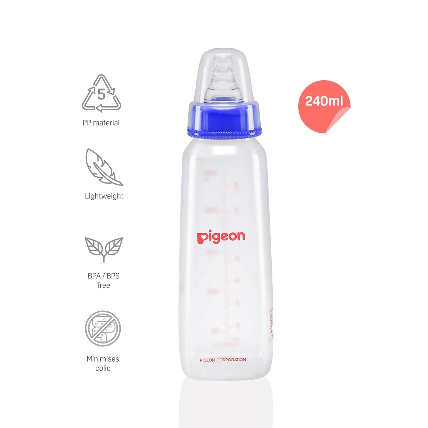 Pigeon Flexible Baby Feeding Bottle | Japan's No.1 Brand | Ideal for 12+ Month Babies | BPA Free