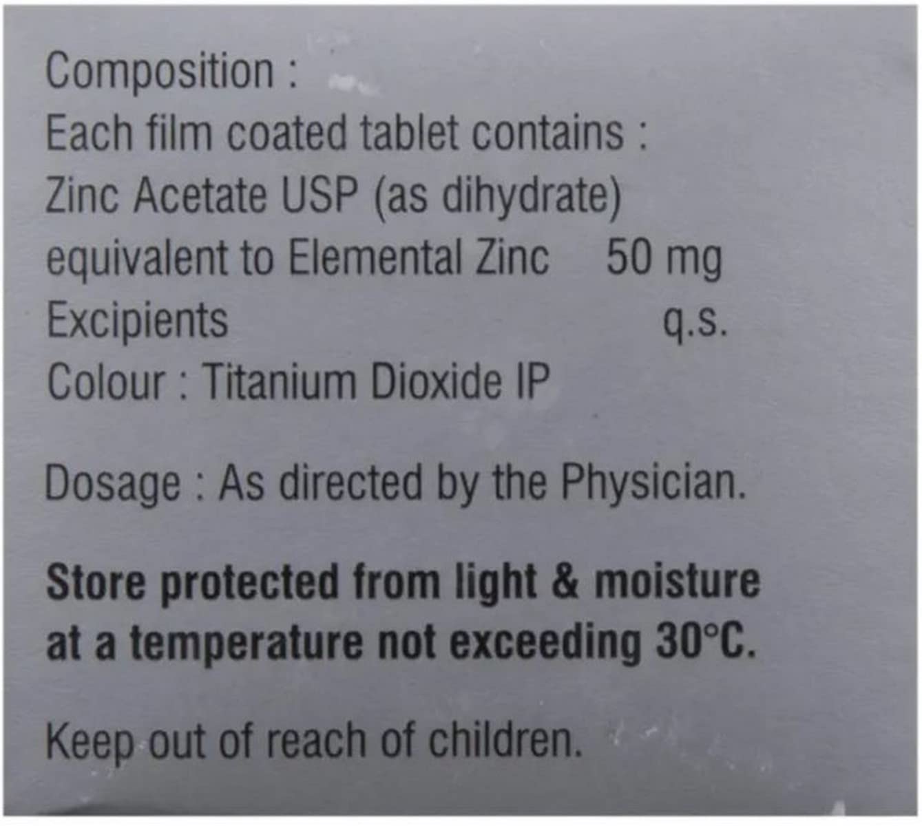 Zinconia 50 mg - Strip of 10 Tablet