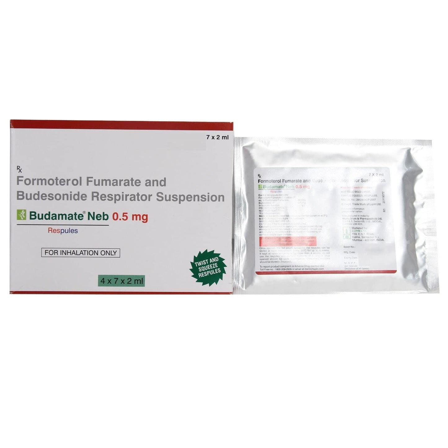 Budamate Neb 0.5mg Respules (2ml Each)