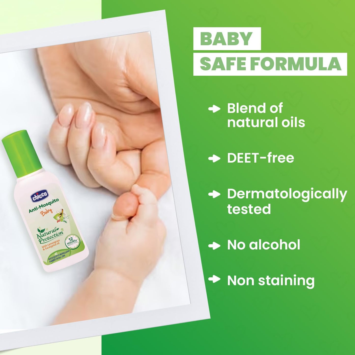 Chicco Anti-Mosquito Baby Fabric Roll-On With The Natural Protection Of 12+ Hours , 8ml