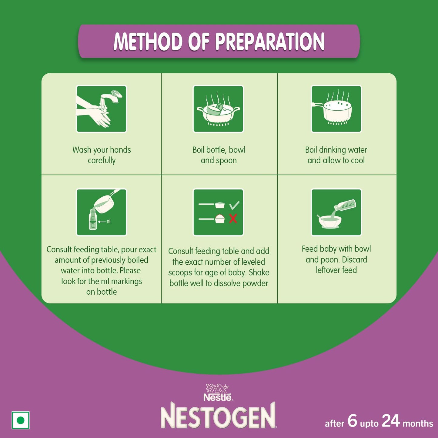 NESTOGEN 2 Follow-Up Formula For 6+ Months, Calcium & Phosphorus, 400G Box,Powder,Infant
