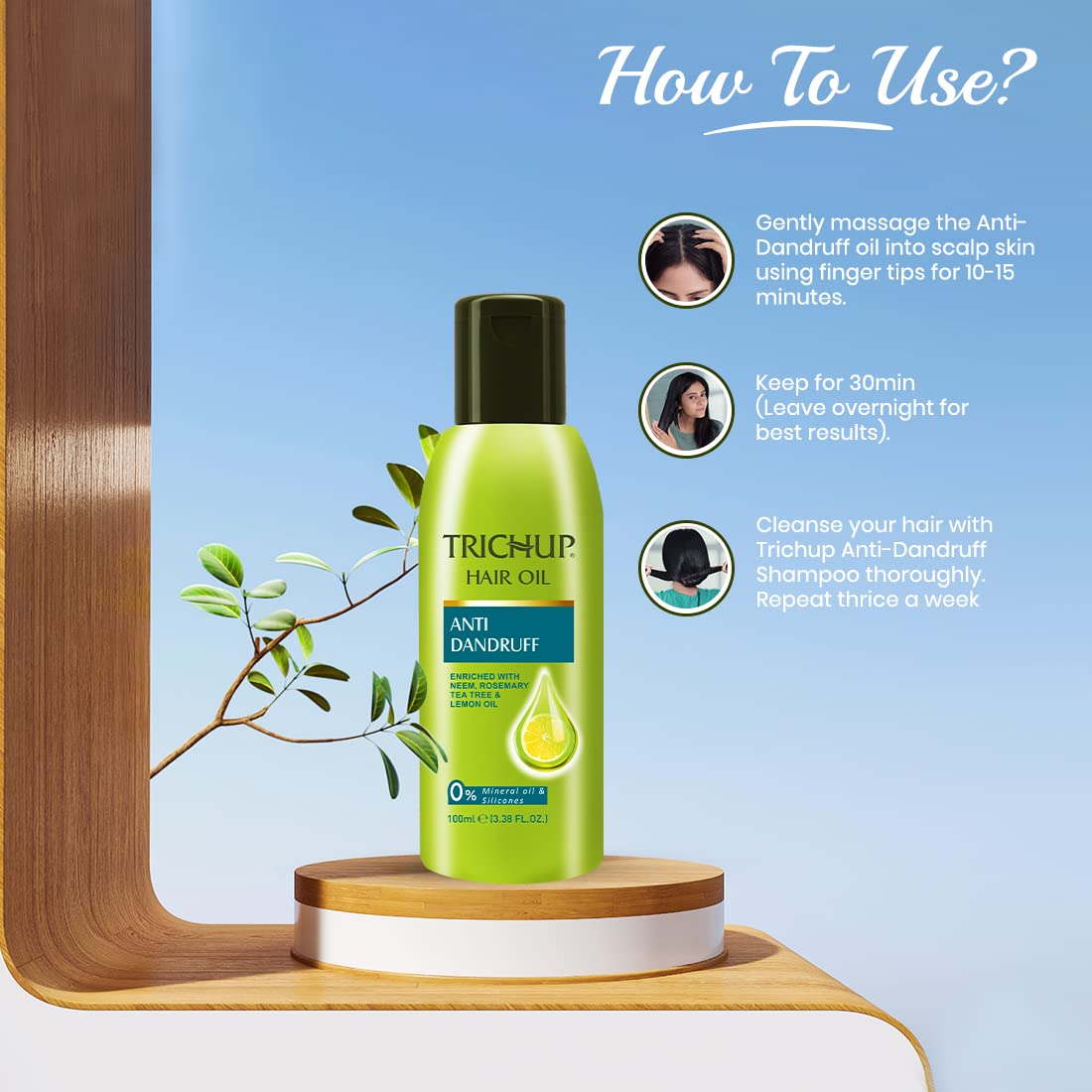 Trichup Anti-Dandruff Hair Oil 100ml (Pack of 1)