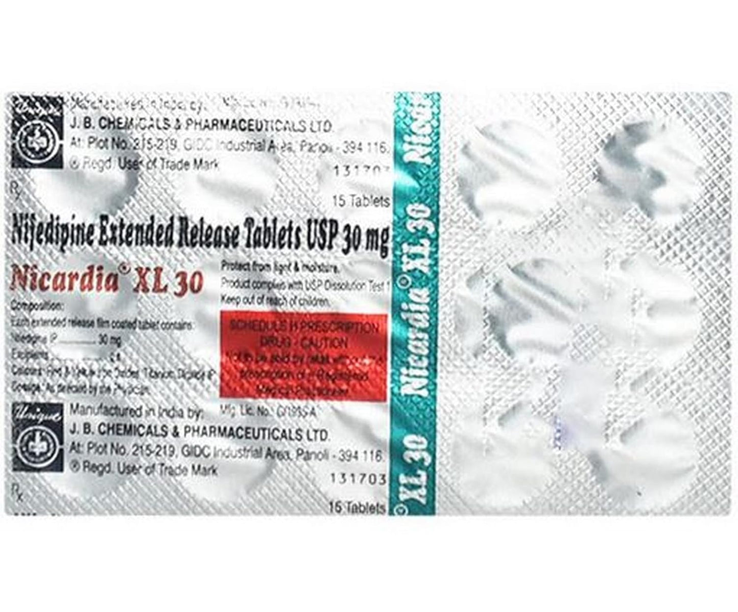 Nicardia Xl 30Mg Tab 15'S