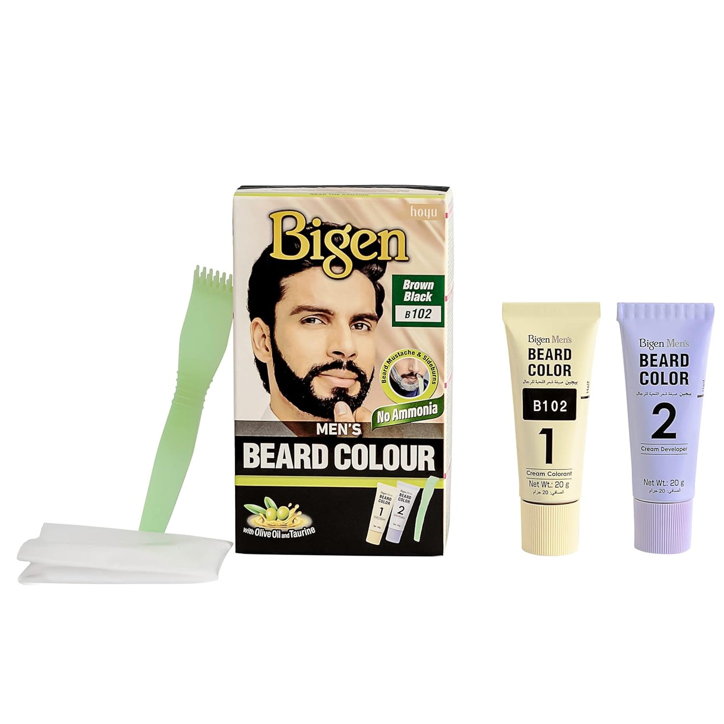 Bigen Men's Beard Color Medium Brown (105) 20gm+20gm=40gm