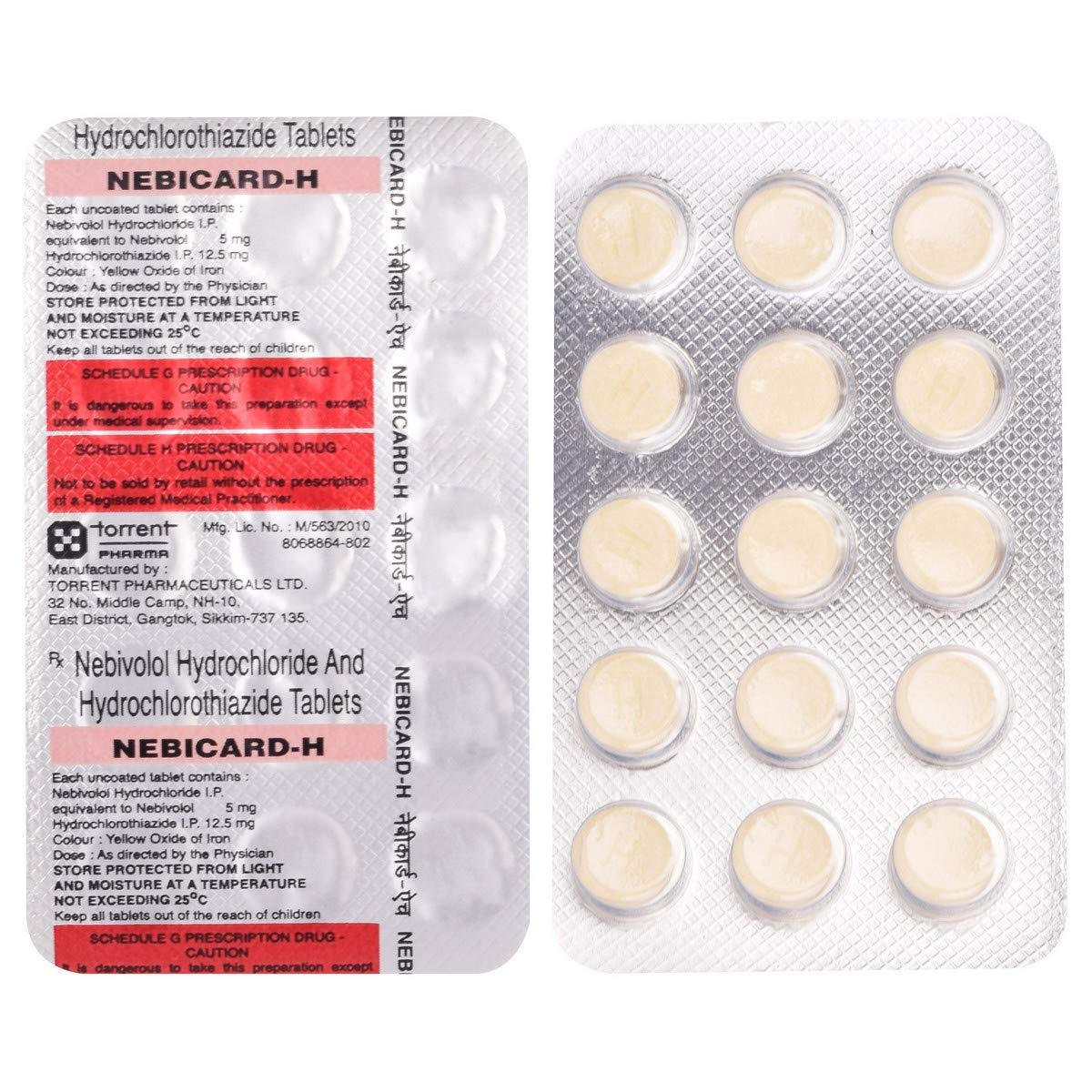 Nebicard H - Strip of 15 Tablets