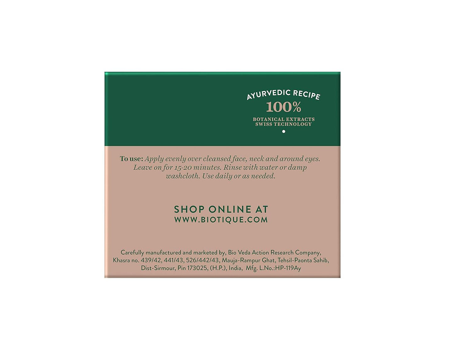 Biotique Bio Milk Protein Whitening & Rejuvenating Face Pack For All Skin Types, 50g
