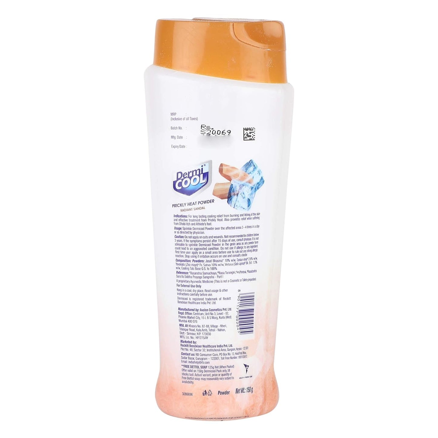 Dermi Cool Dermicool Prickly Heat Powder - 150g