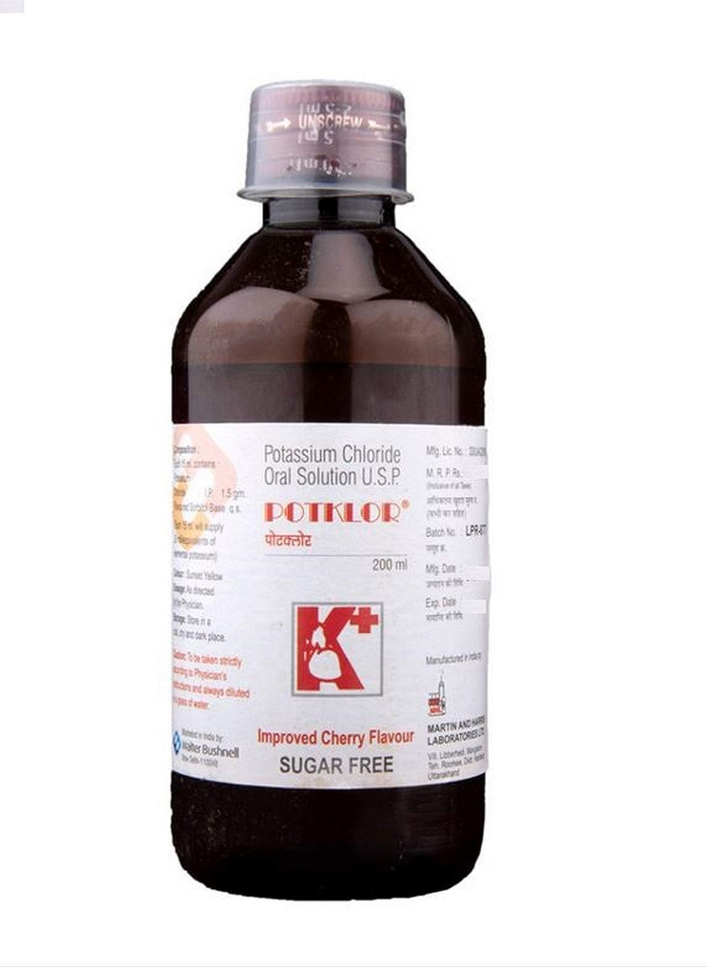 Potklor Oral Solution Cherry Sugar Free
