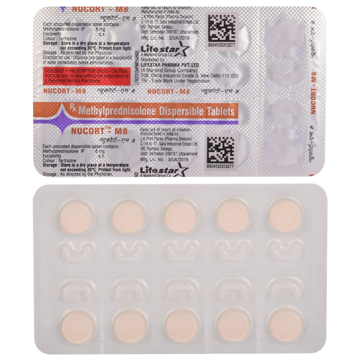 Nucort M8 - Strip of 10 Tablets