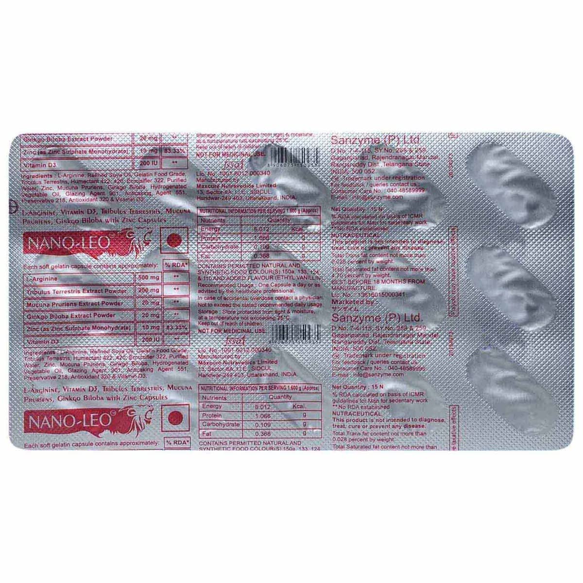 Nanoleo - Strip of 15 Capsules