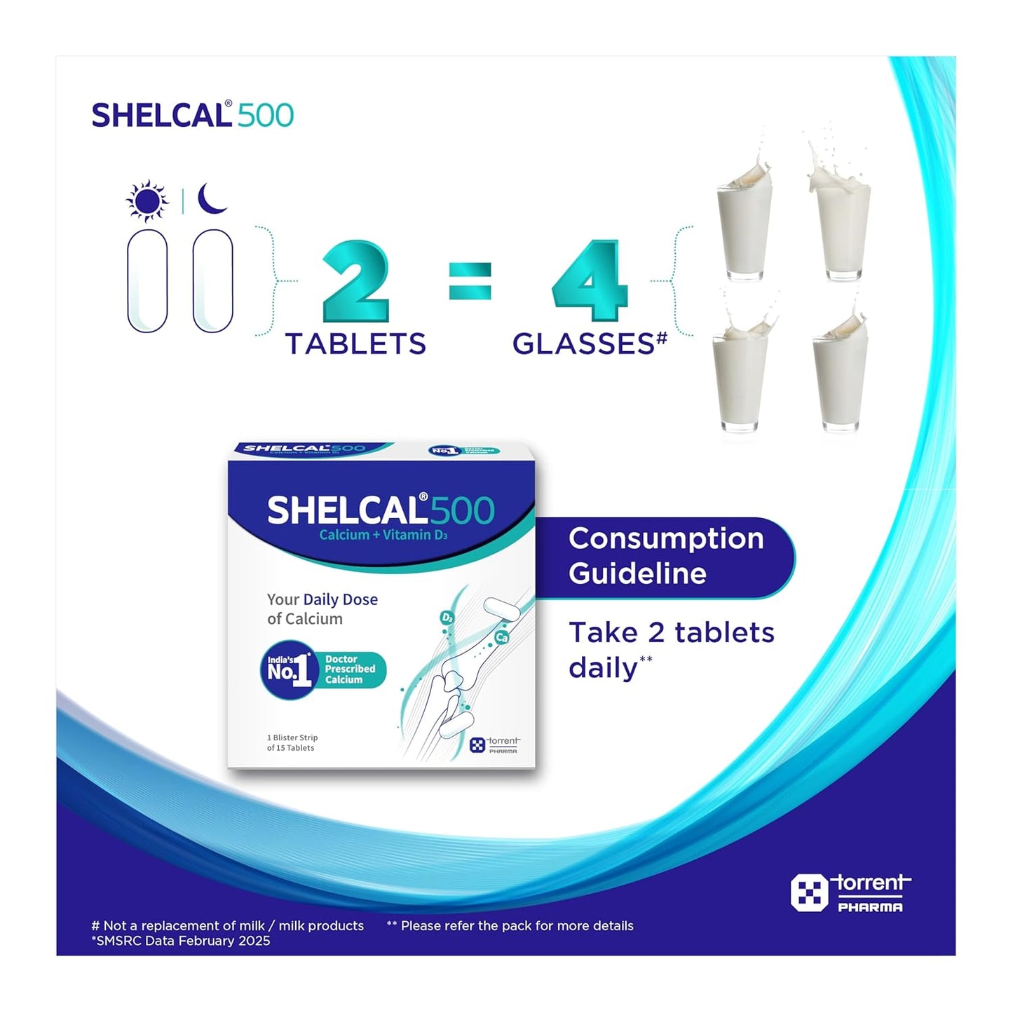 Shelcal-500 - Strip of 15 Tablets