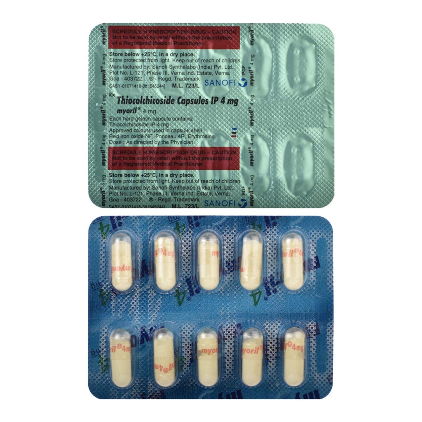 Myoril 4 mg - Strip of 10 Capsules