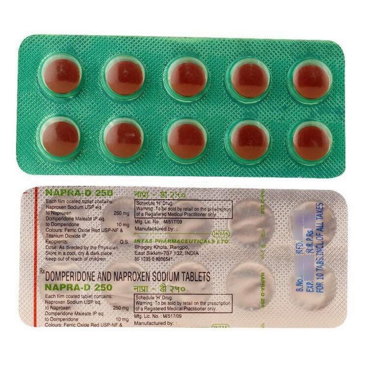 Napra D 250Mg - Strip of 10 Tablets