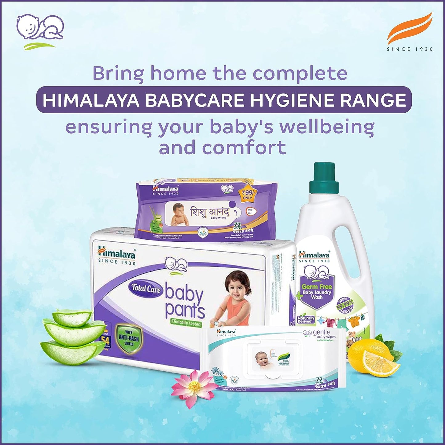 Himalaya Gentle Baby Wipes - 72 Pieces