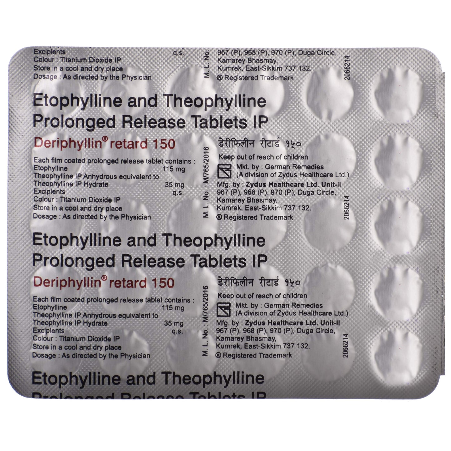 Deriphyllin Retard 150 Tablet PR
