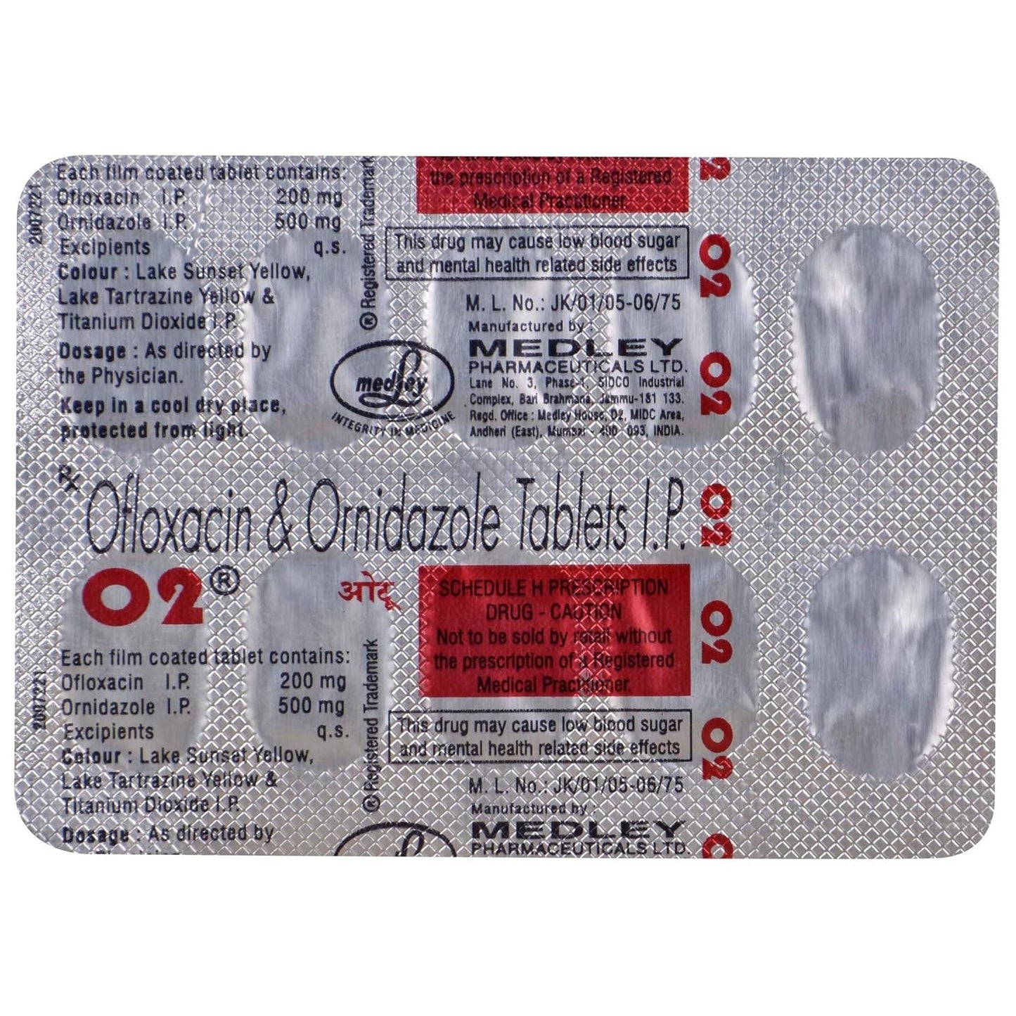 O2 - Strip of 10 Tablets