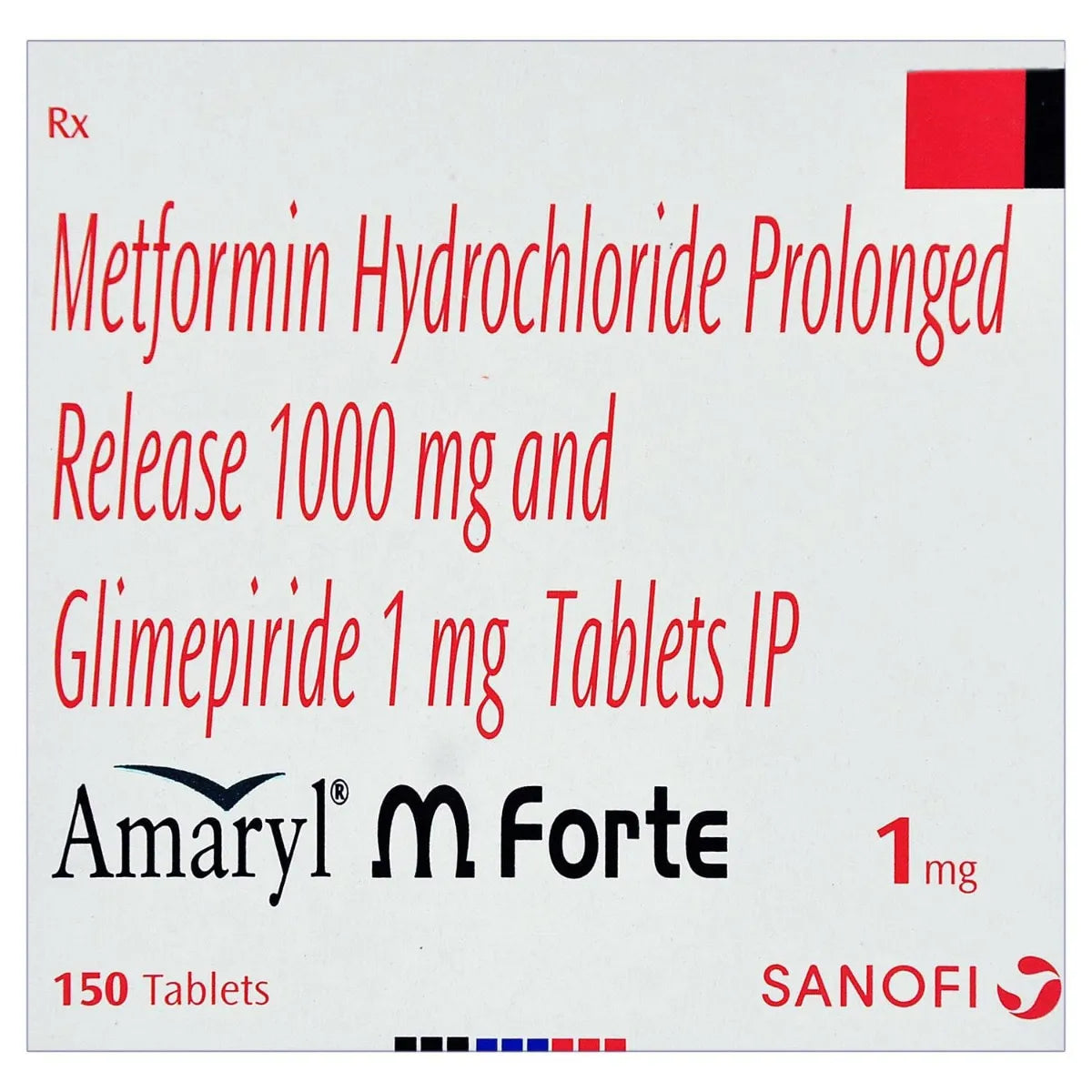 Amaryl M Forte 1mg Tablet PR