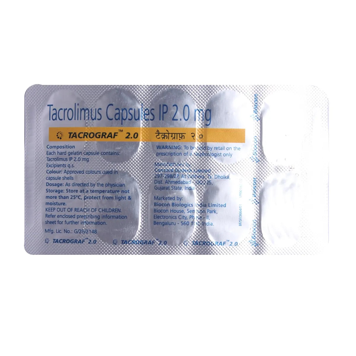 Tacrograf 0.5/1/2 mg Capsule