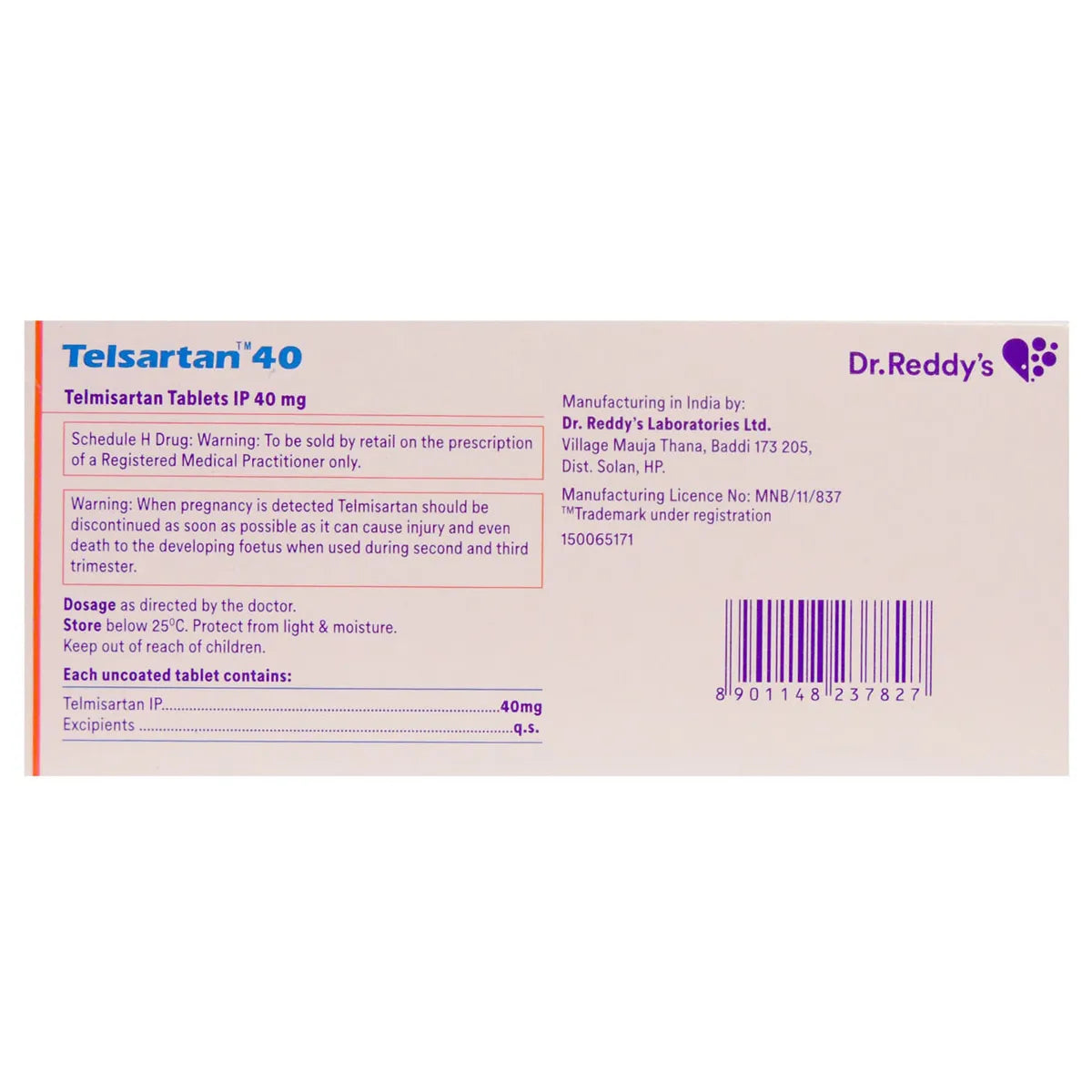 Telsartan 40 Tablet (15Tablets)