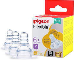 product-1 product-0 Pigeon Peristaltic Nipple ,For 6+ Month Babies, 2 Pcs