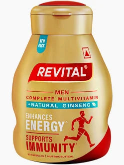 Revital H Multivitamin with Natural Ginseng for Immunity, Strong Bones & Energy
