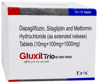 Gluxit Trio 10mg/500mg/100mg Tablet