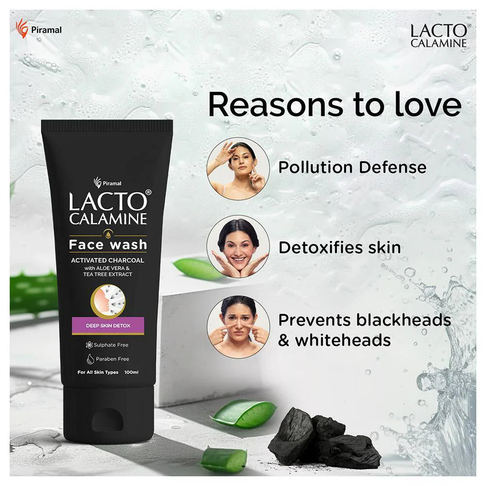 Lacto Calamine Active Charcoal Face Wash 100 ml