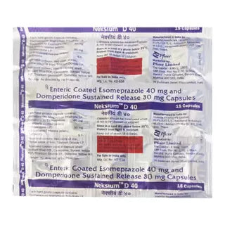 Neksium D 40mg Strip Of 15 Capsules