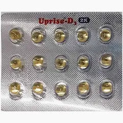 Uprise-D3 Cholecalciferol 2K Soft Gelatin Capsule | For Bone & Joint Health