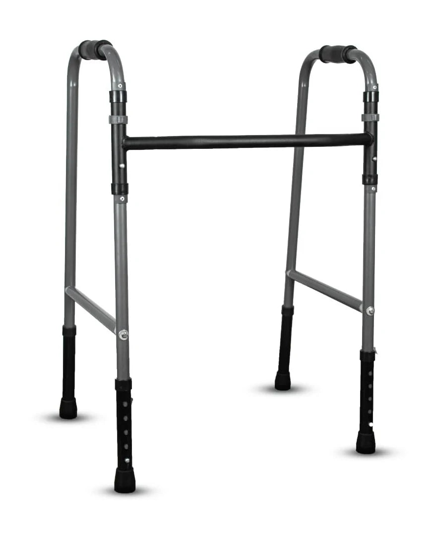 Foldable Stainless Steel Height Adjustable Walker For Personal Usage