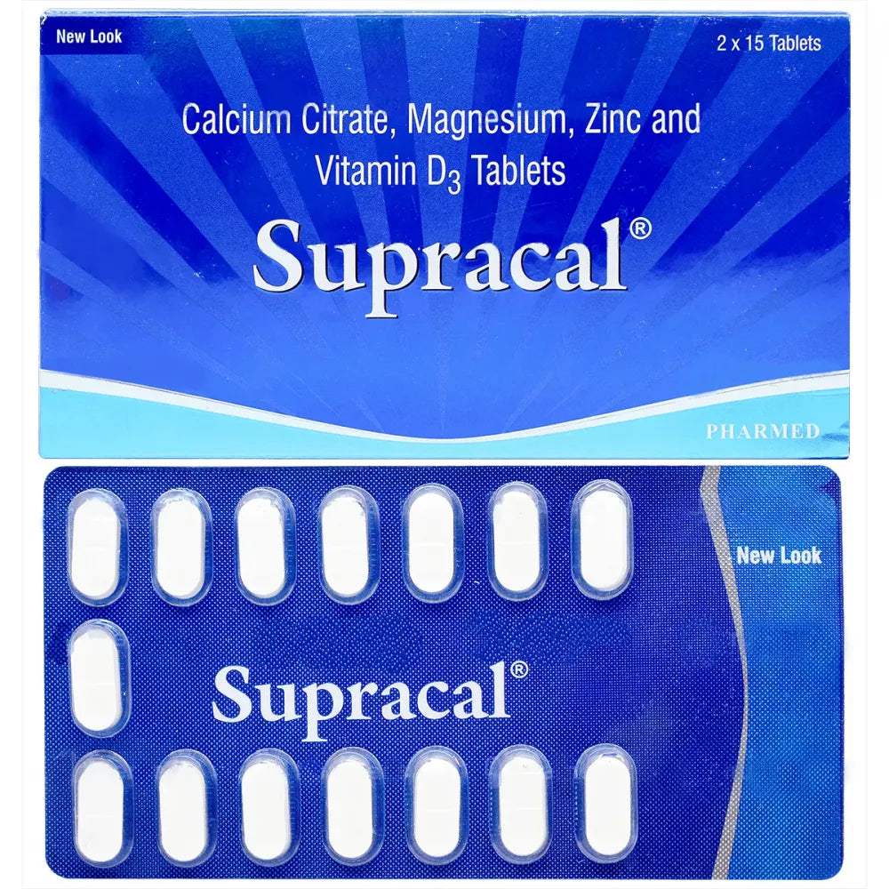 Supracal Pro+ Tablet with Calcium, Vitamin D3, Magnesium, Zinc & Minerals Tablet