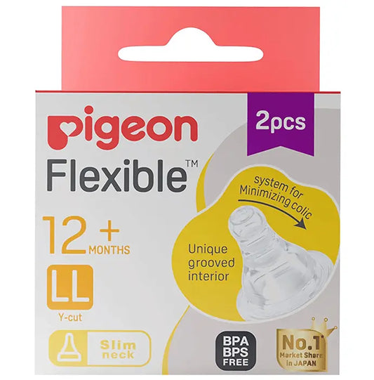 product-1  product-0 Pigeon Peristaltic Nipple ,For 6+ Month Babies, 2 Pcs