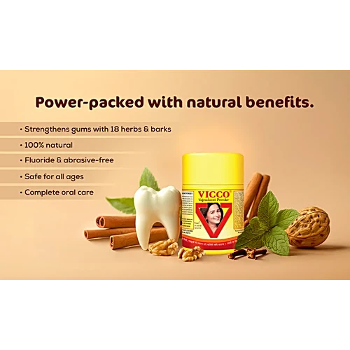 Vicco Vajradanti Tooth Powder | For Healthy Teeth & Gums  50gm