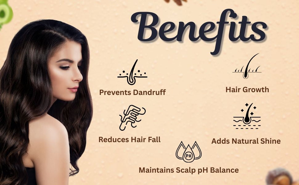 Ayur Herbals Shampoo Amla Shikakai with Reetha for Normal Hair 500ml