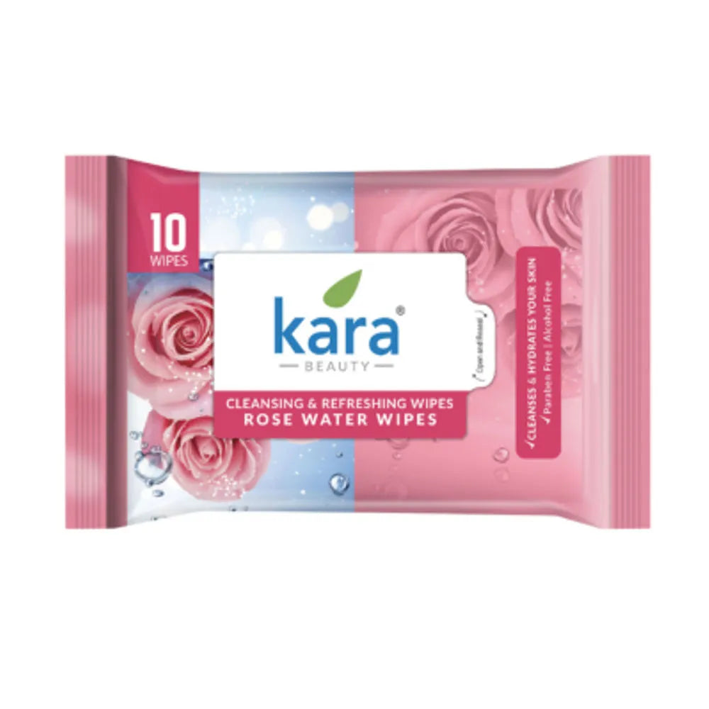 Kara Face Wipes Rose Water 10 Pieces