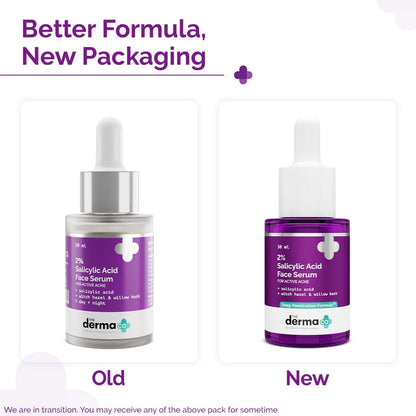 DERMA CO 2% Salicylic Acid Face Serum for Active Acne - 30ml