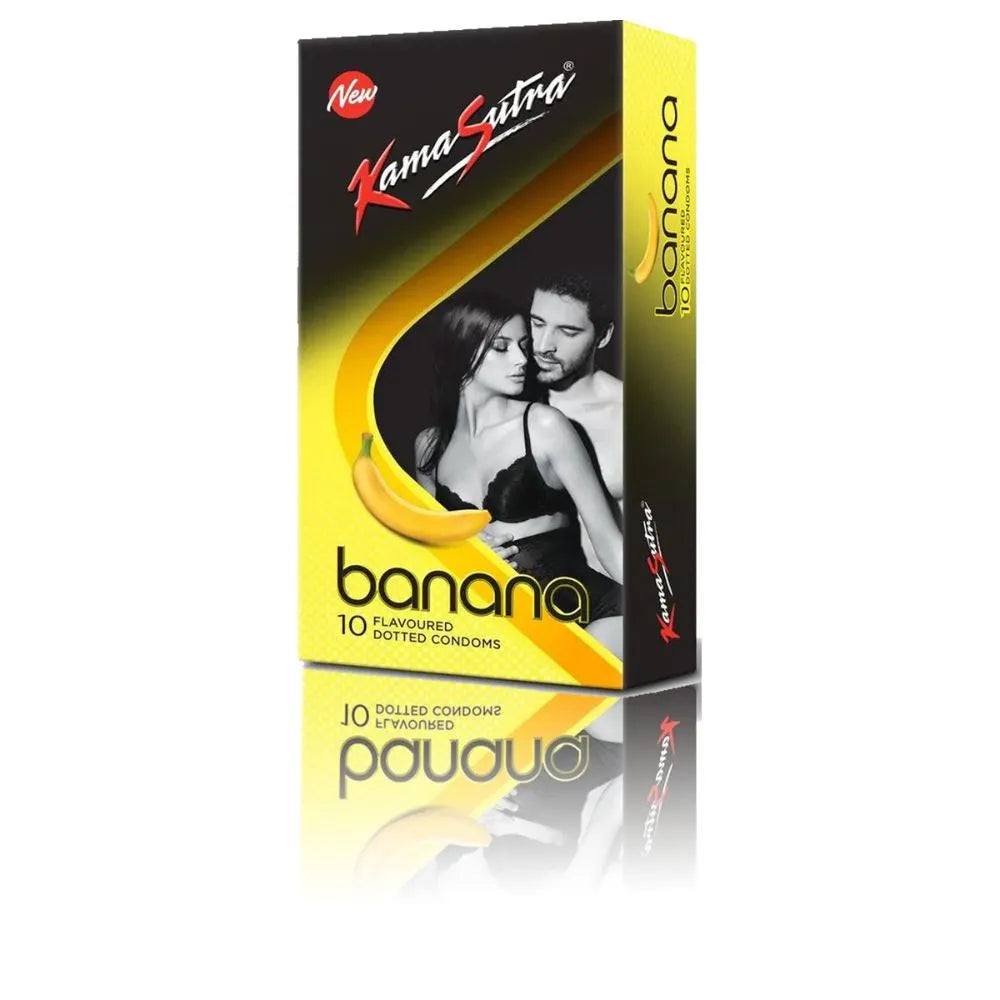 Kamasutra Banana Flavored Condoms, 10 pcs