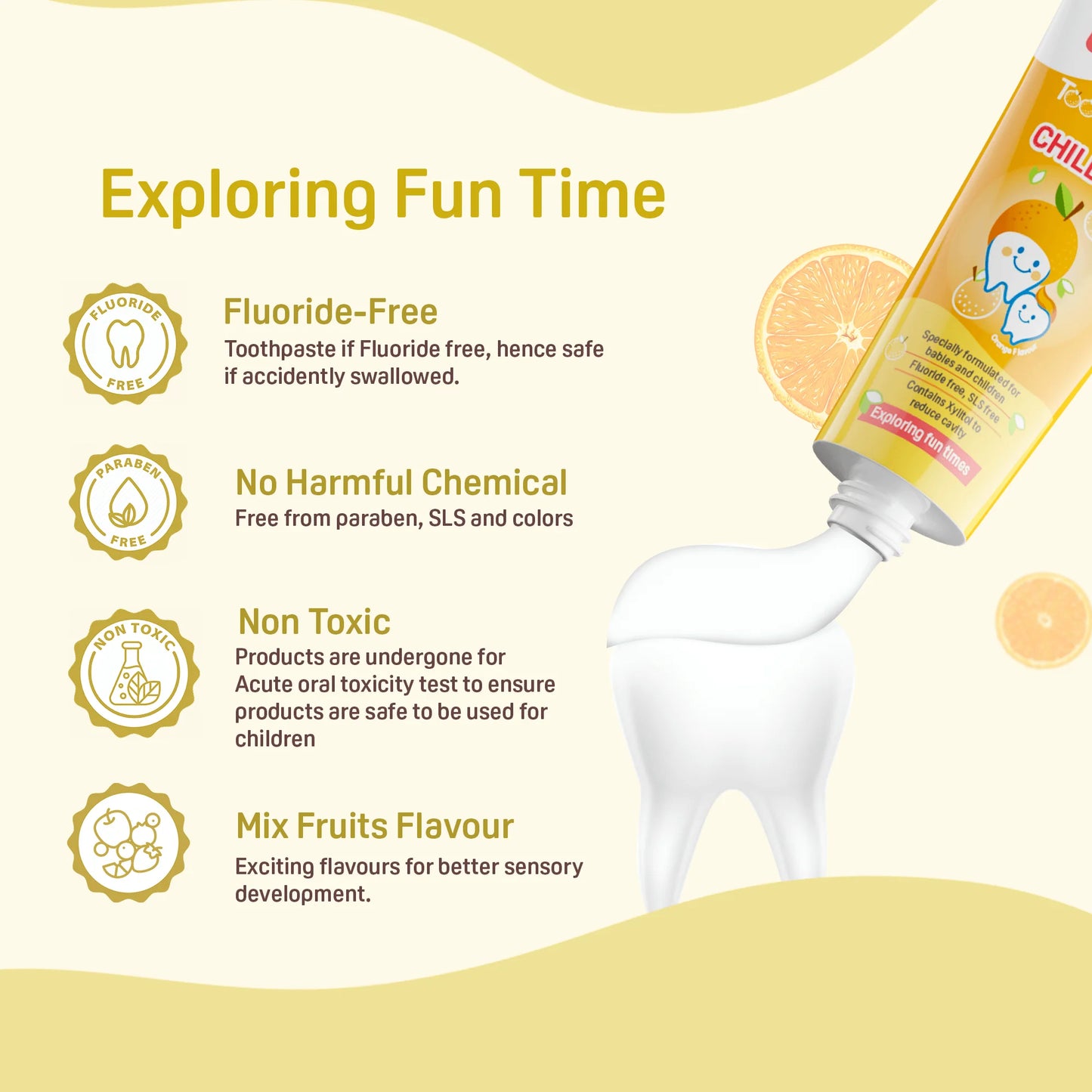 Pigeon Toothpaste for Children - Orange Flavour 45gm