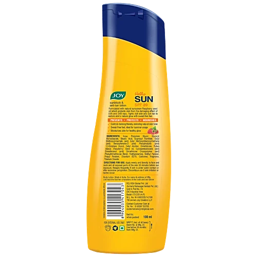 Joy  Hello Sun Anti-Tan Sunscreen Body Lotion SPF 20 PA++ (100ml)