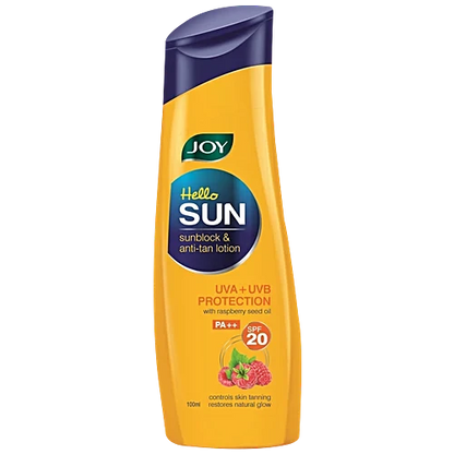 Joy  Hello Sun Anti-Tan Sunscreen Body Lotion SPF 20 PA++ (100ml)