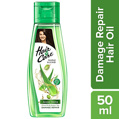 Hair & Care Non-sticky Hair Oil with Fruits - For Damage Repair, Olive Oil & Green Tea, Classic Fragrance, 50 ml