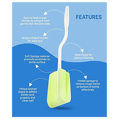 Pigeon Baby Bottle Cleaning Effective two way Sponge Brush, 1 pc