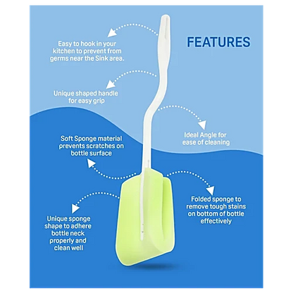 Pigeon Baby Bottle Cleaning Effective two way Sponge Brush, 1 pc