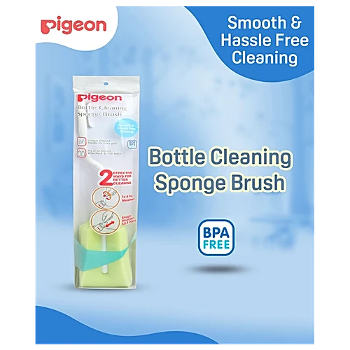 Pigeon Baby Bottle Cleaning Effective two way Sponge Brush, 1 pc