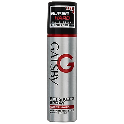 Gatsby Hair Spray Set & Keep - Super Hard, Maintains Firm Style, 66 ml
